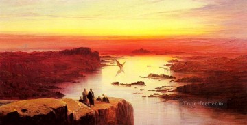 Una vista del Nilo sobre el paisaje de Asuán El arroyo Edward Lear Pinturas al óleo